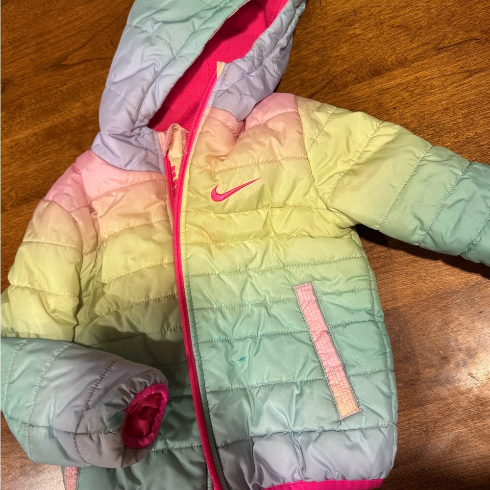 Nike Kids' Rainbow Ombre midweight Puffer Jacket - Picture 6 of 7